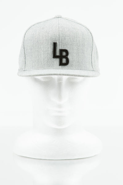 LB BLACK ON GREY SNAPBACK