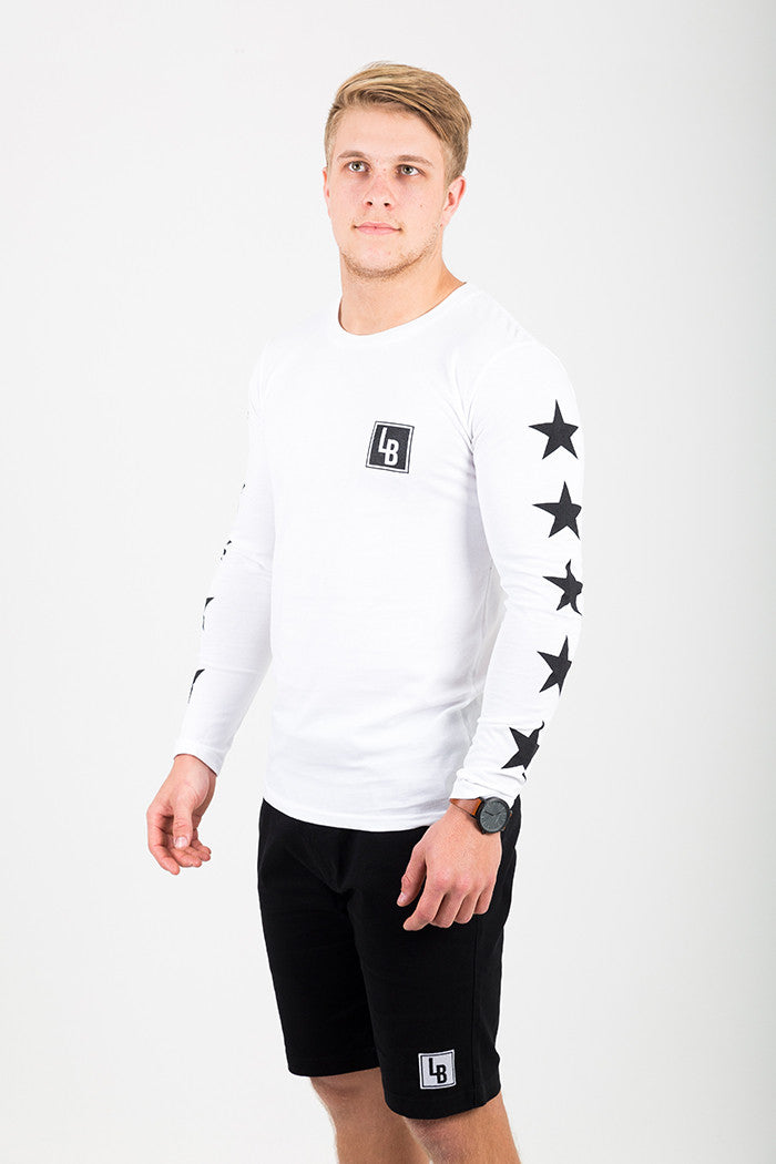 ROCKSTAR LONG SLEEVE TEE WHITE