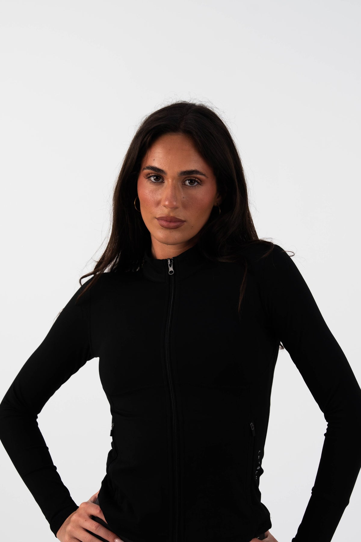 Contour Zip Jacket in Black