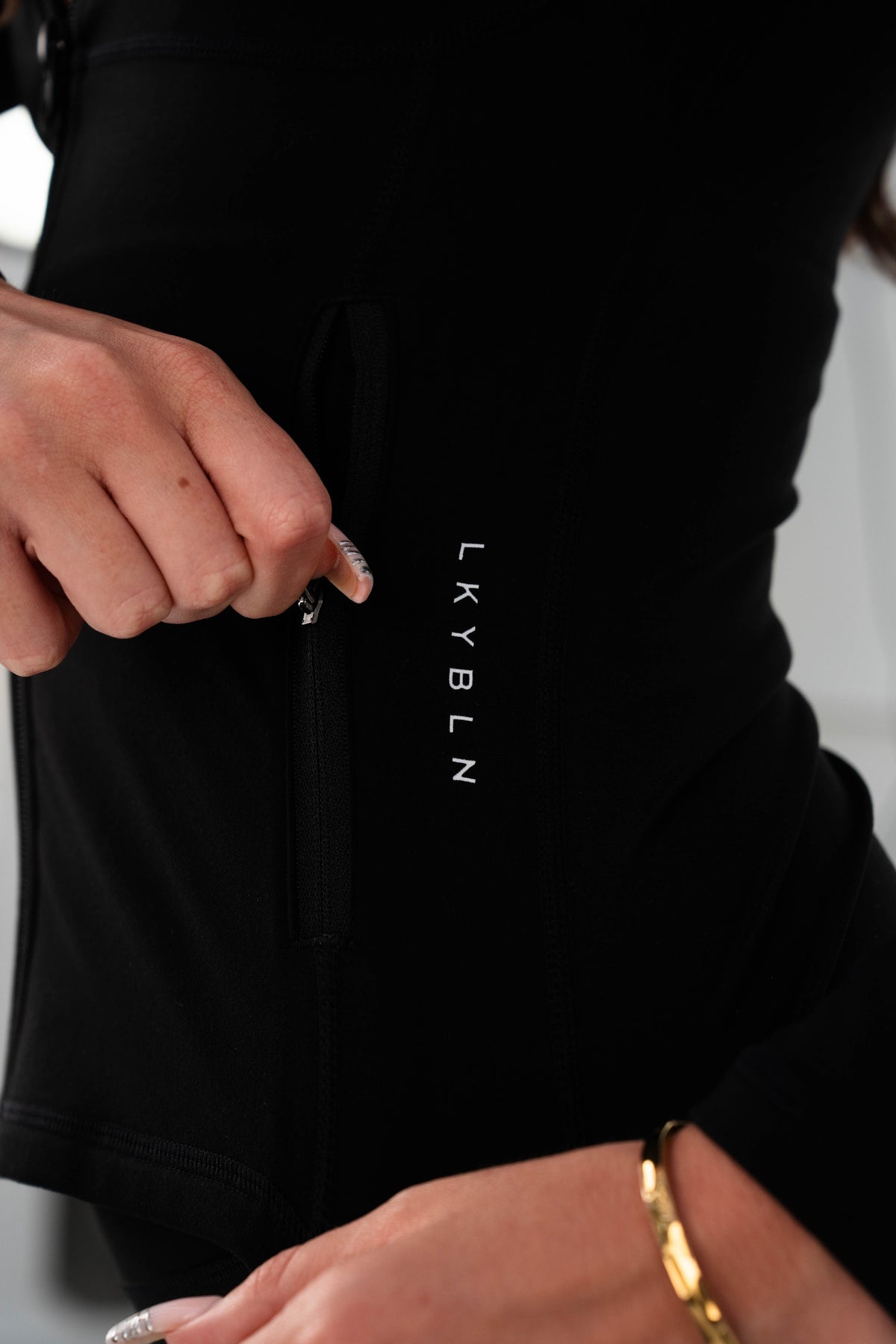 Contour Zip Jacket in Black