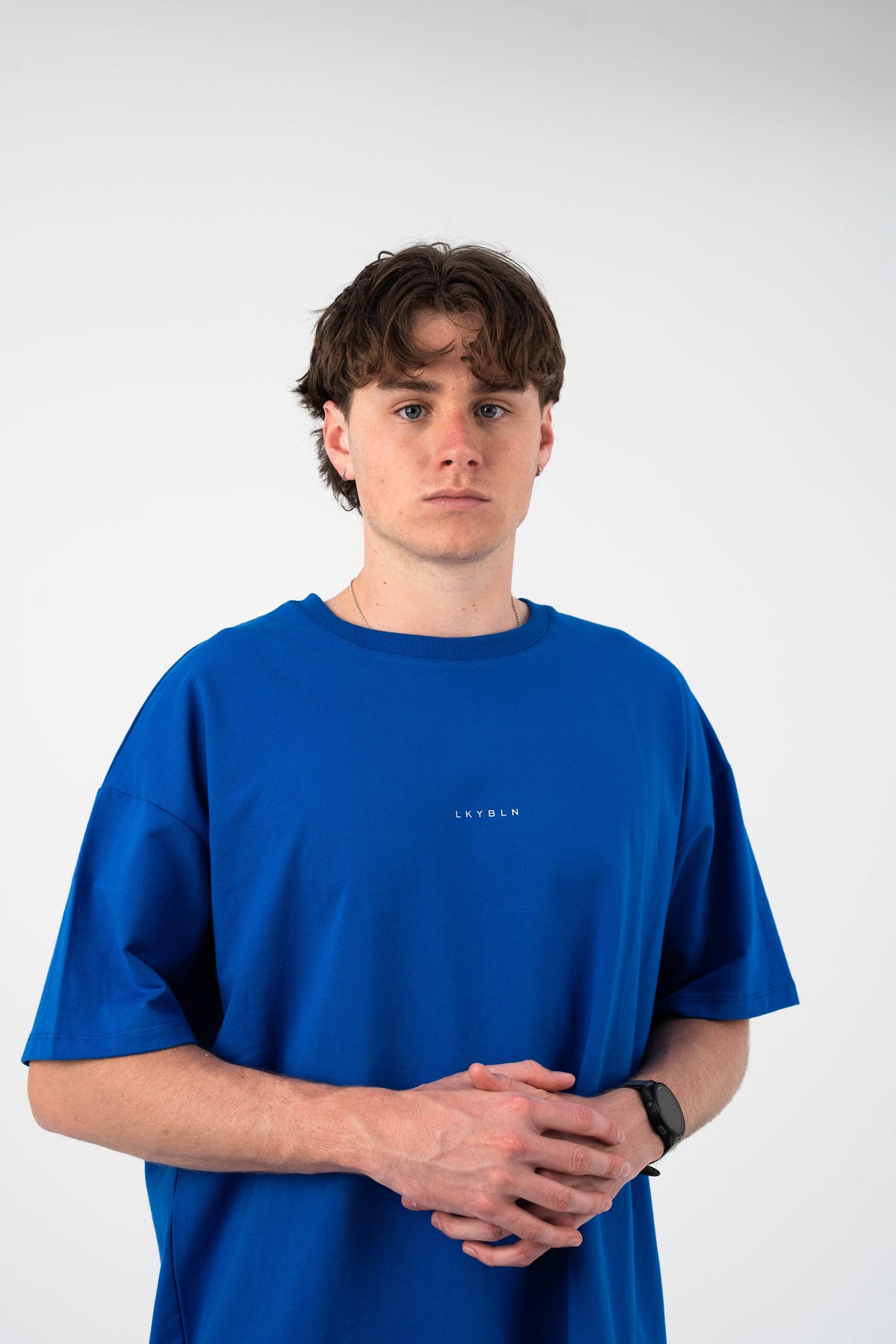 Momentum Oversized Tee in Cobalt