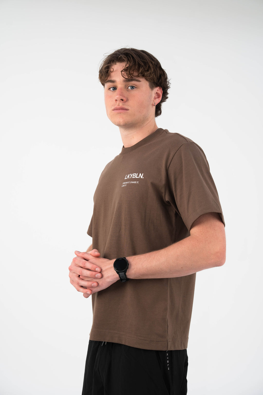 Dream It. Chase It. Live It. Tee in Brown