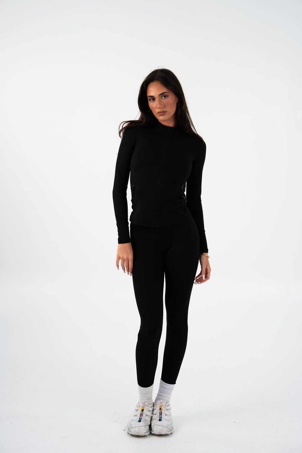 Contour Zip Jacket in Black