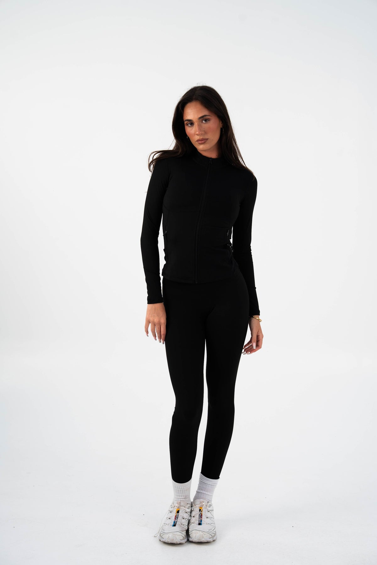 Contour Zip Jacket in Black