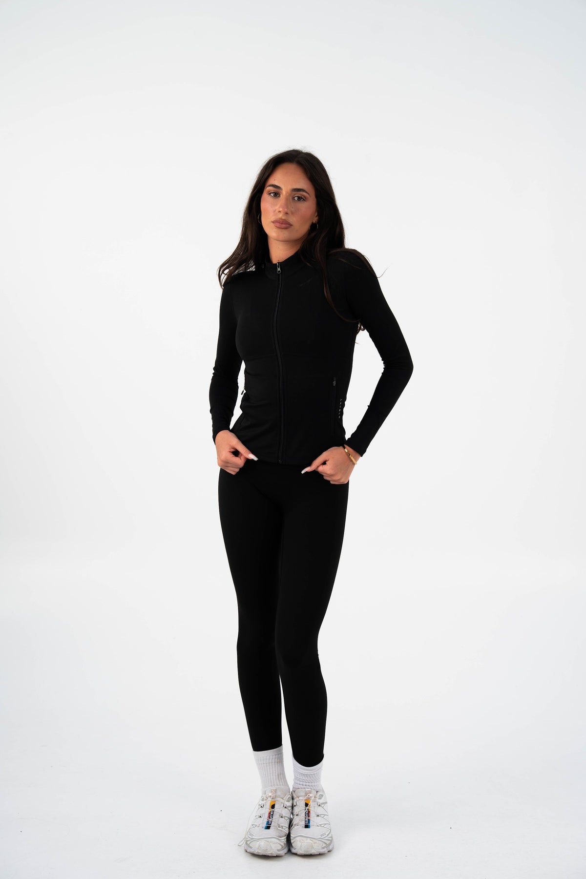 Contour Zip Jacket in Black