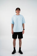 Momentum Oversized Tee in Sky Blue