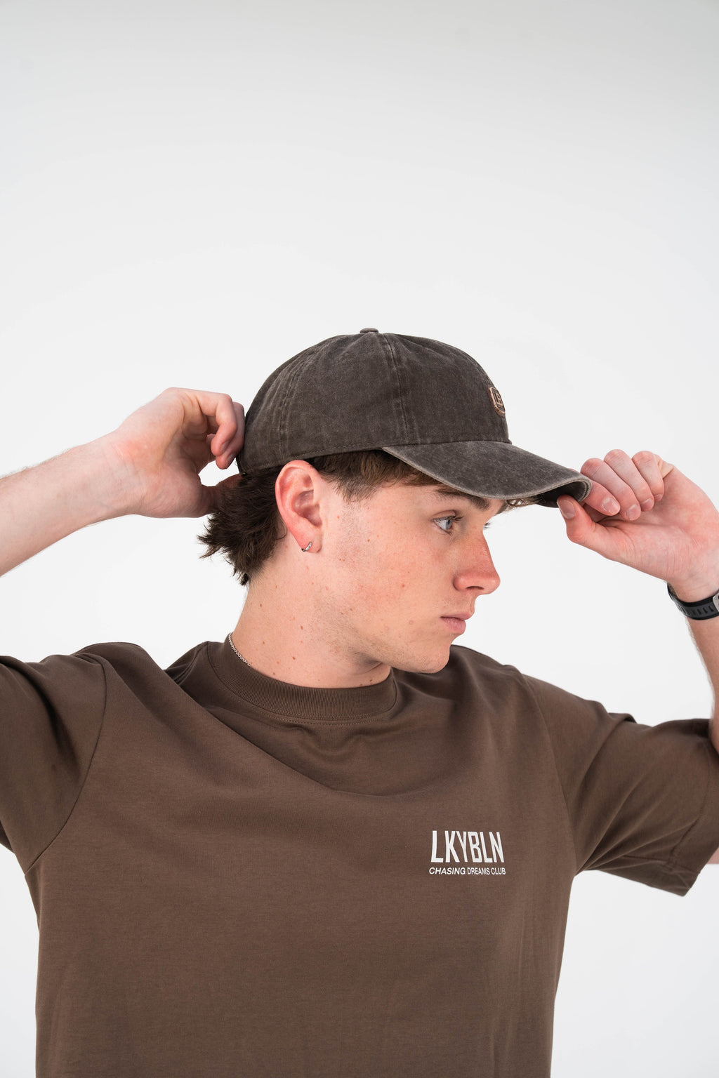 Vision Washed Dad Cap in Washed Charcoal