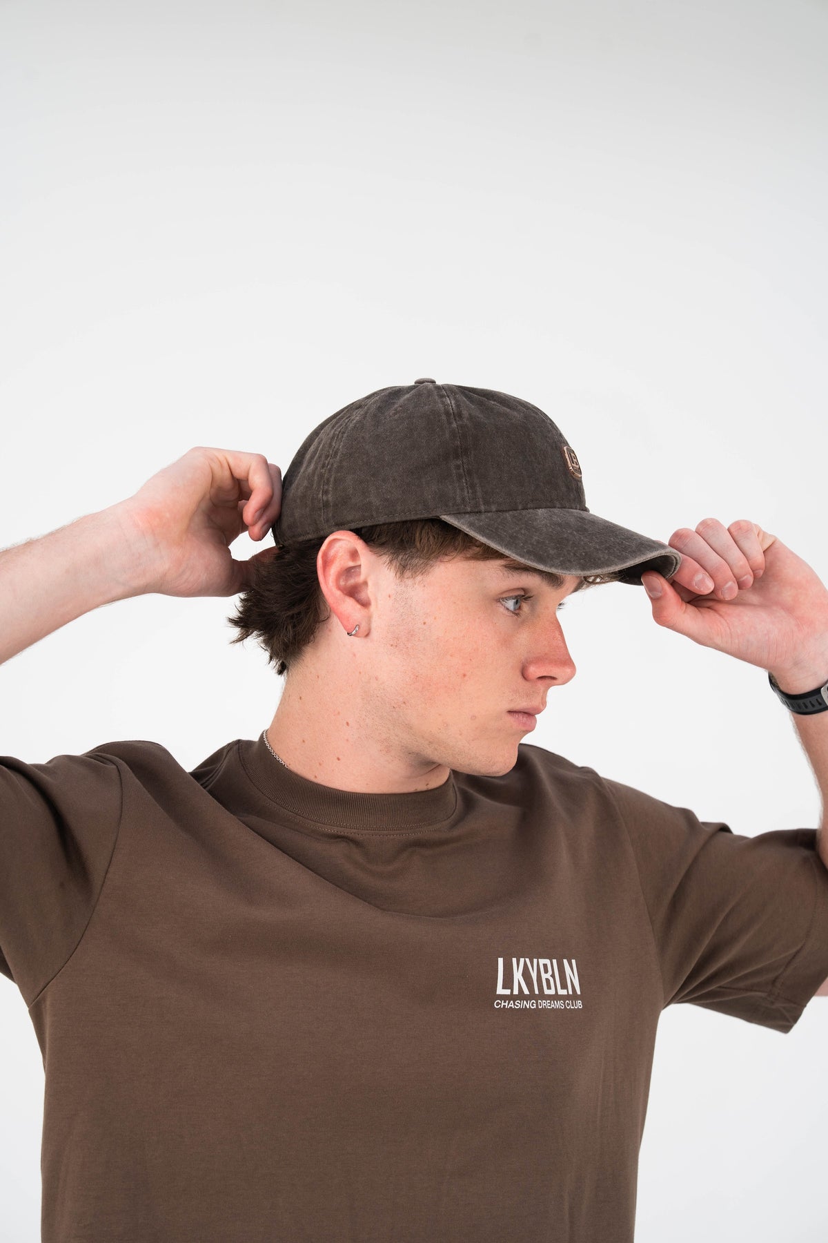 Vision Washed Dad Cap in Washed Charcoal