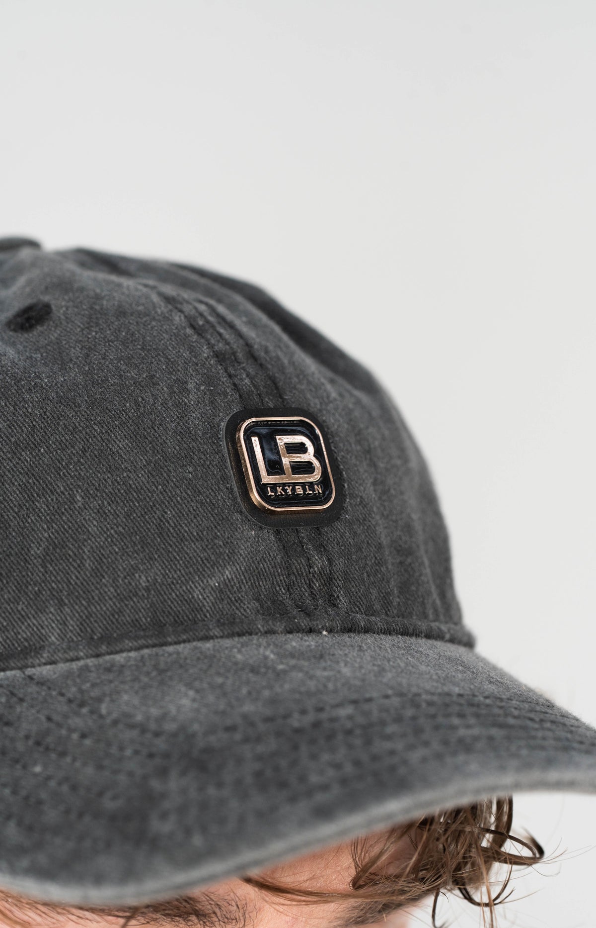Vision Washed Dad Cap in Washed Charcoal