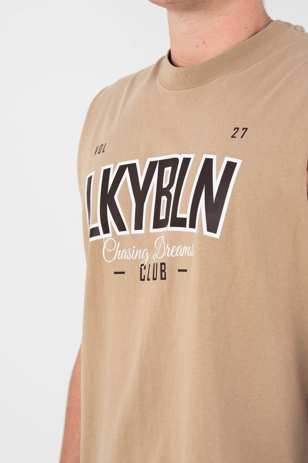 Dream Chasers Club Muscle Tank in Sand