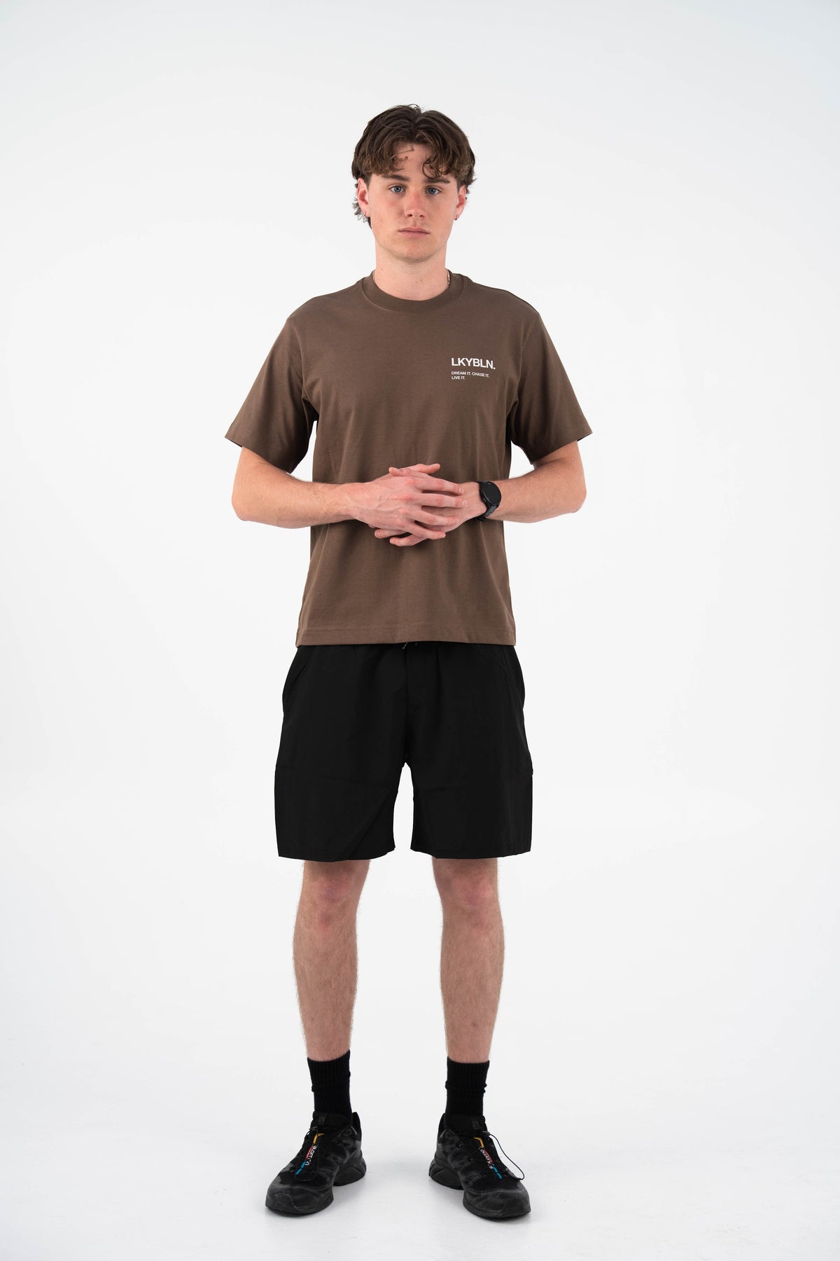 Dream It. Chase It. Live It. Tee in Brown