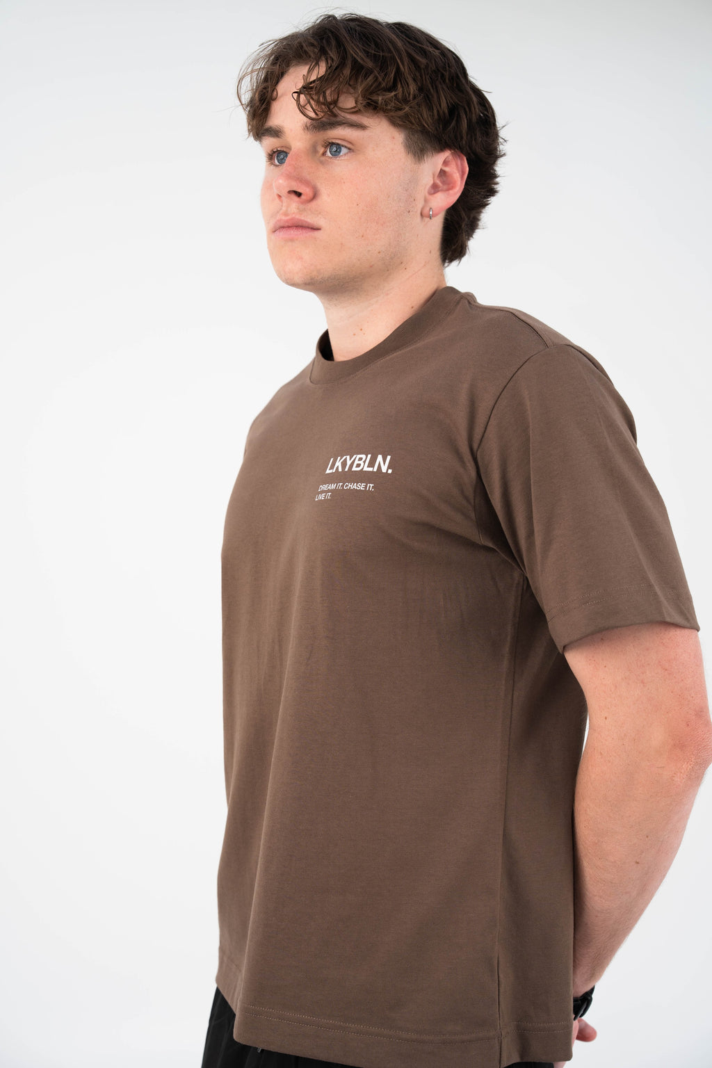 Dream It. Chase It. Live It. Tee in Brown
