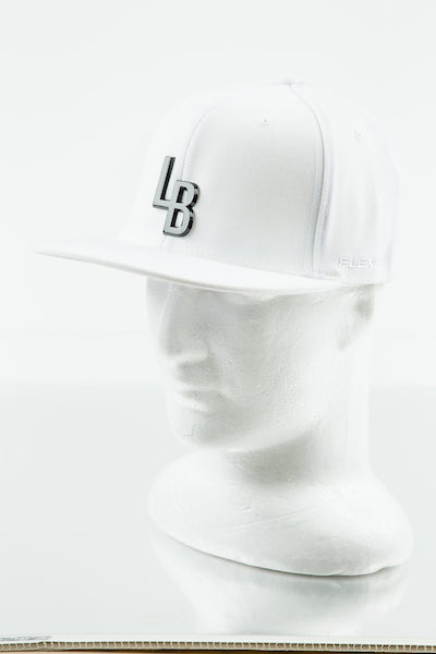 WHITE FLATBRIM SNAP / BLACK LB